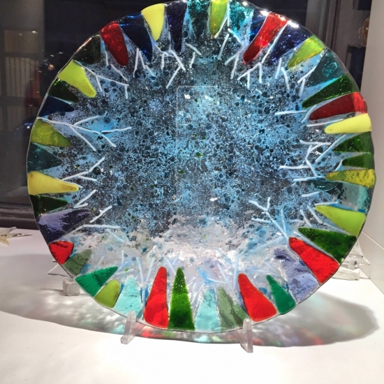 Blue Christmas Dish